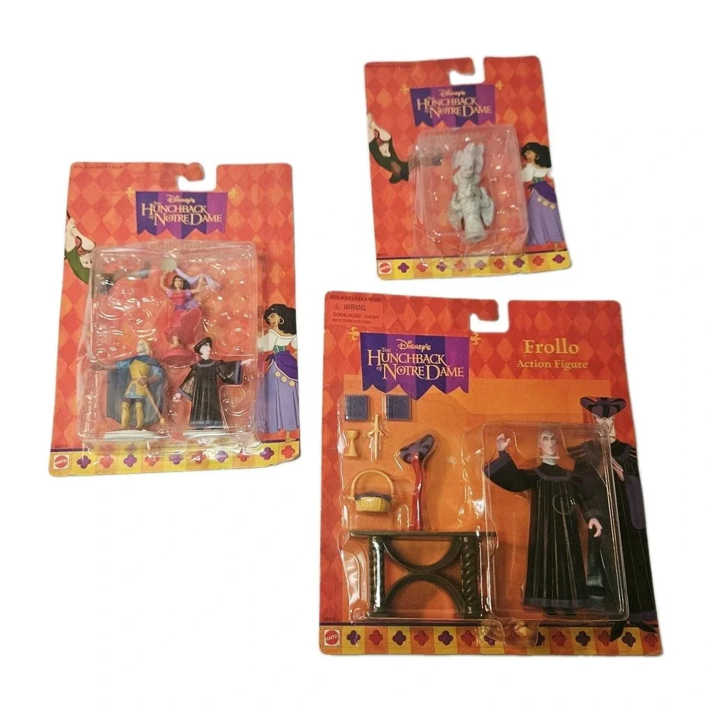 Disney The Hunchback of Notre Dame Collectible Figures Lot Of (3) Mattel NWT